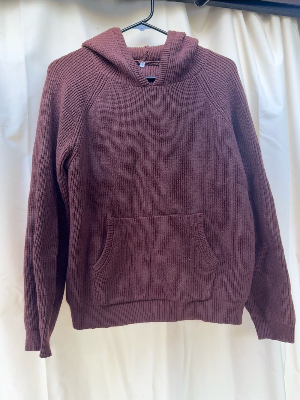 Women’s Brown Knit Hooded Sweater